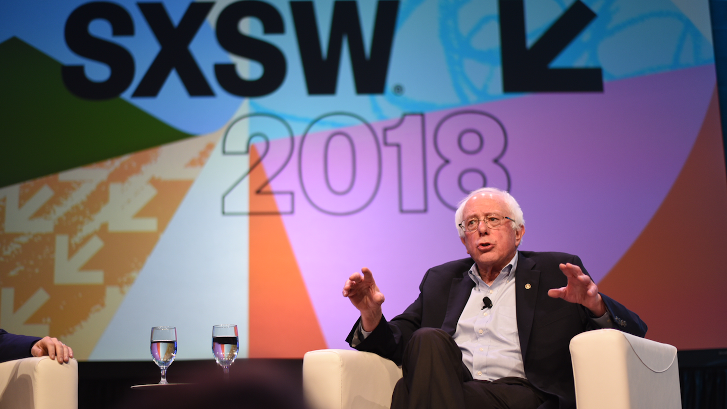 Bernie-Sanders-Renee-Dominguez SXSW 2019